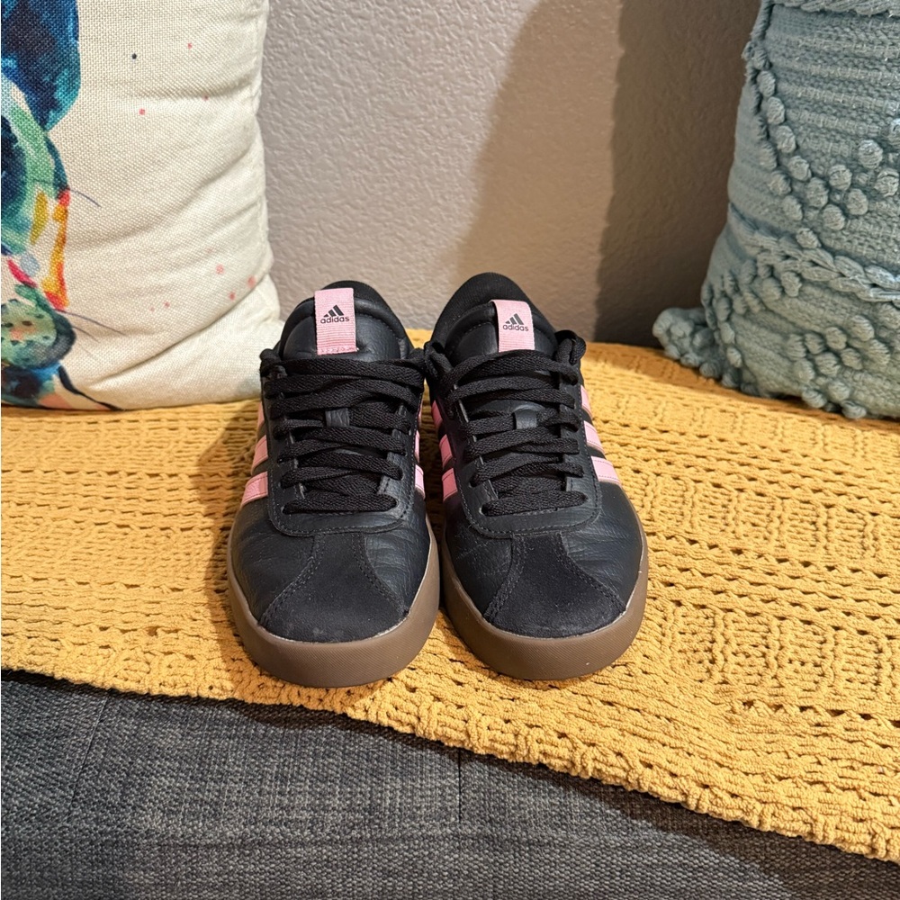 Adidas Black and Pink Casual Shoes